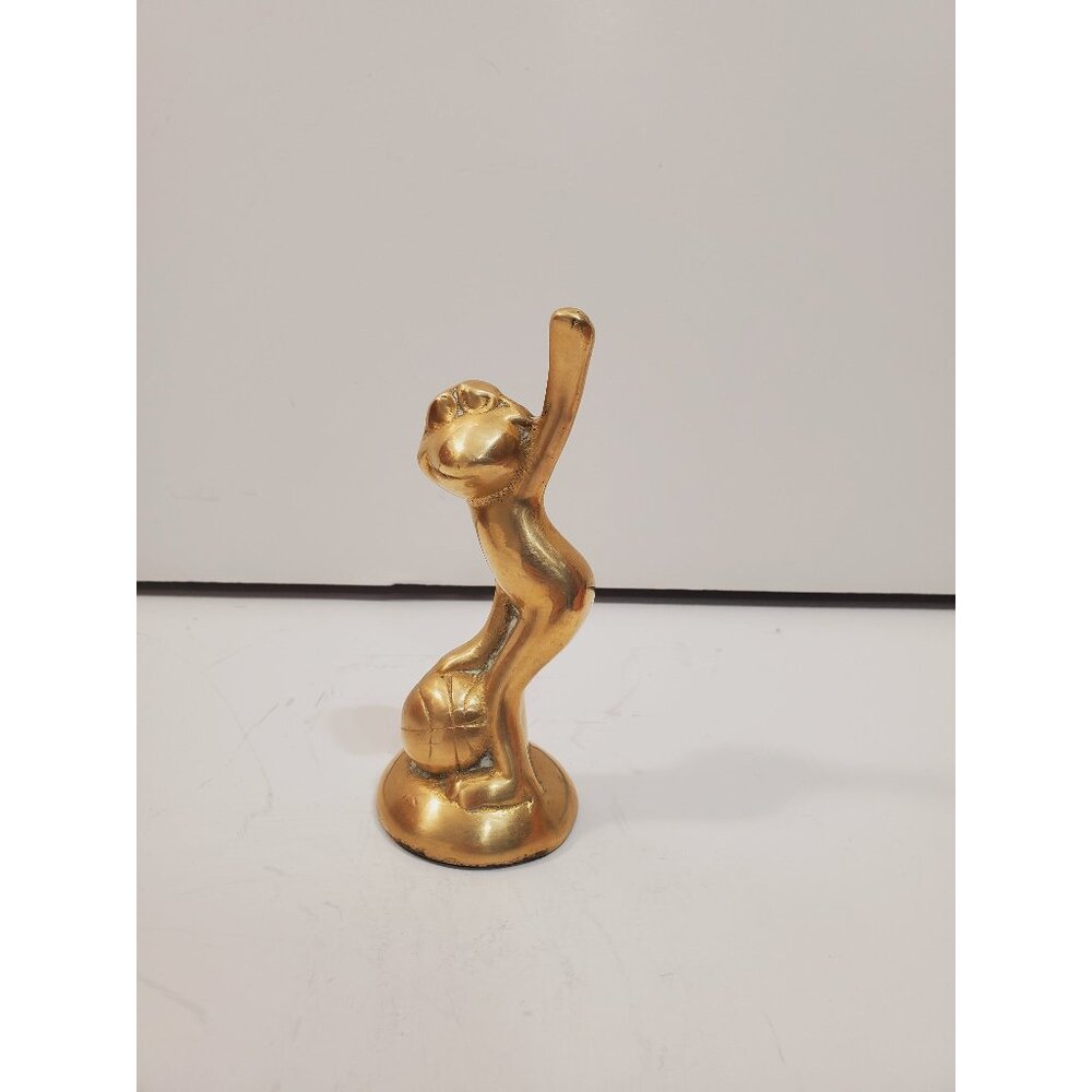Brass FROG, AMPHIBIAN, Basketball, Sport, Office Decor, Hall Decor, Ornate,